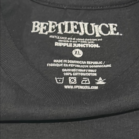 Beetlejuice Never Trust The Living I Myself Am Strange and Unusual’ Black XL Tee - Picture 3 of 4